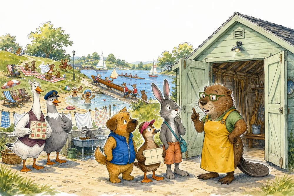 Omslaget till Waff, Didi och Tunk och båthusprovet